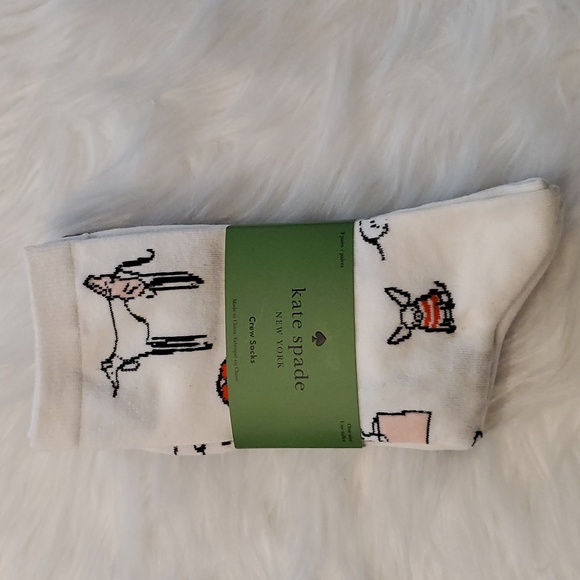 Kate Spade Crew Socks Set Of 3 NWT Size 4-10 - Picture 3 of 9